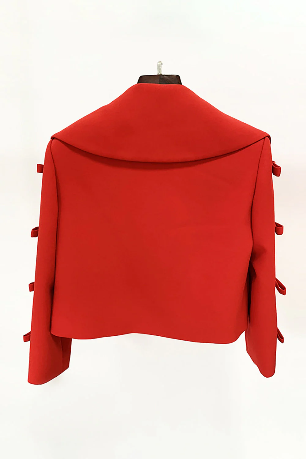 Red Peak Lapel Women Party Blazer - VNBITS