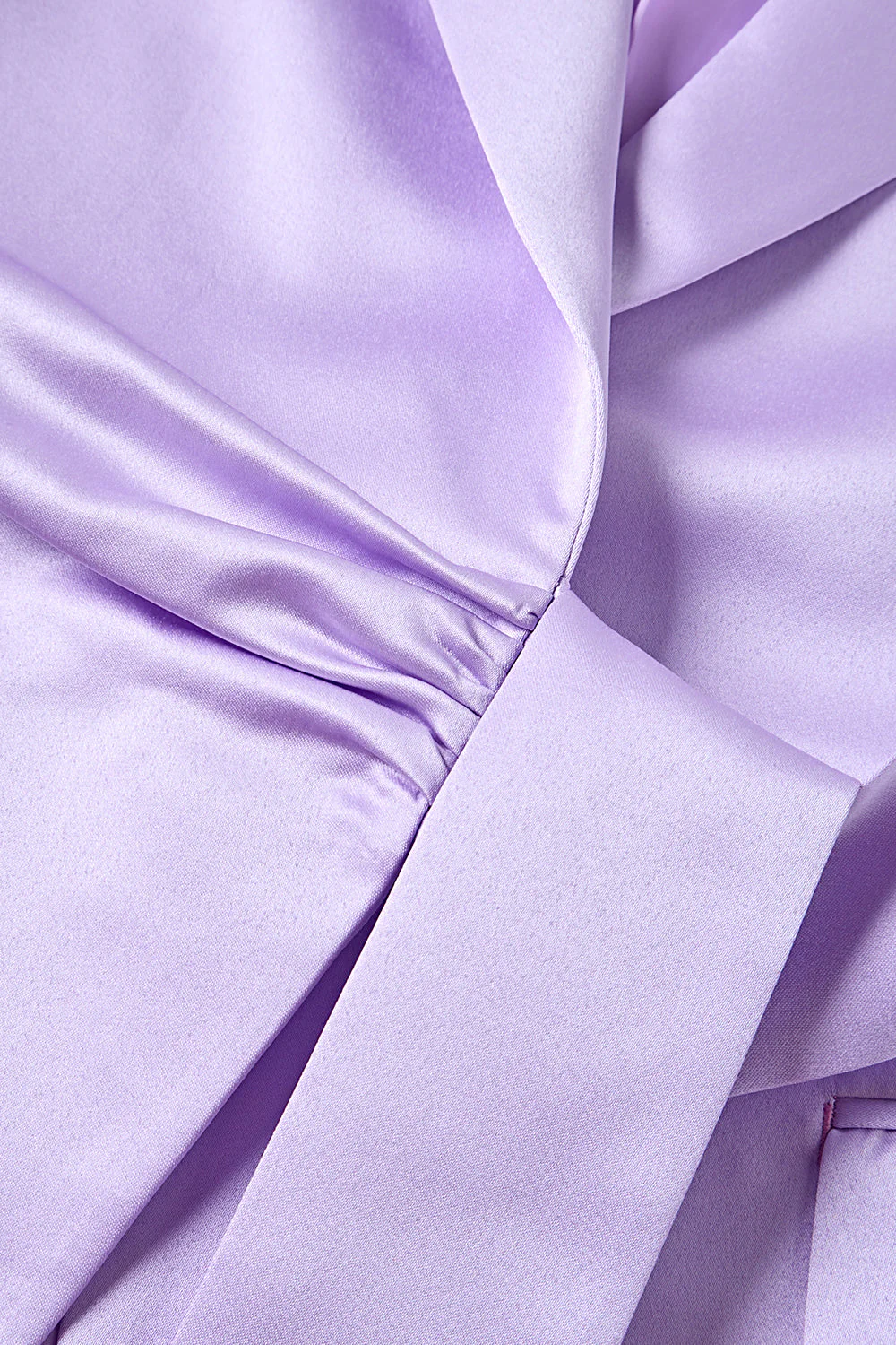 Lilac Notched Lapel Slim Fitted Women's Blazer - VNBITS