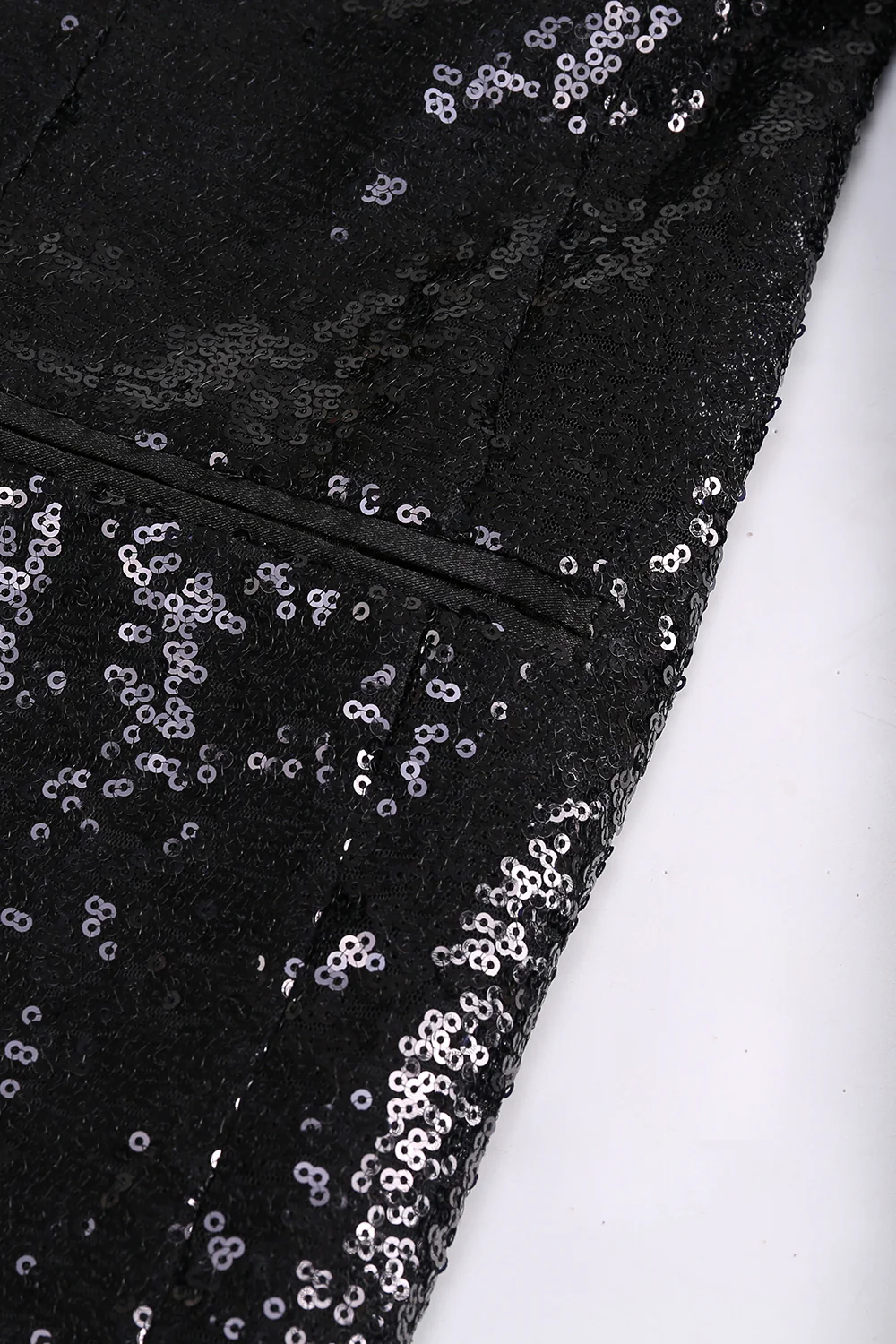 Sparkly Black Women's Party Blazer with Fringes - VNBITS