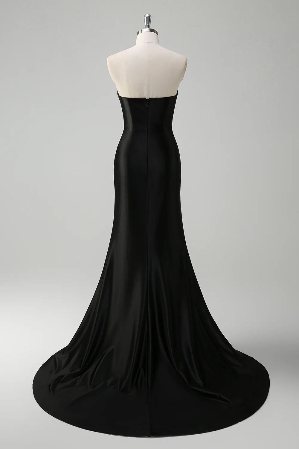 Sparkly Black Mermaid Beaded Long Prom Dress with Slit - VNBITS