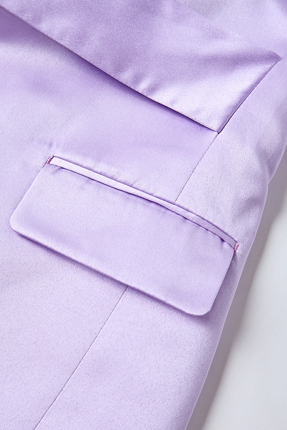 Lilac Notched Lapel Slim Fitted Women's Blazer - VNBITS