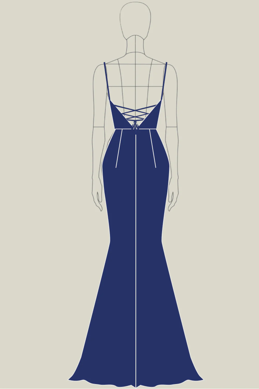 Mermaid Sequins Sparkly Navy Long Formal Dress - VNBITS