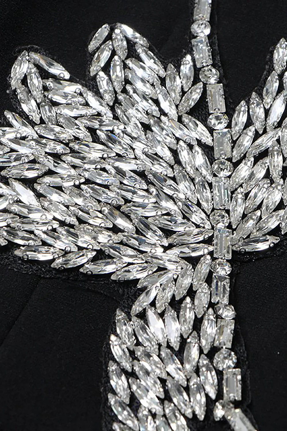 Sparkly Black Beaded Notched Lapel Women Prom Blazer - VNBITS