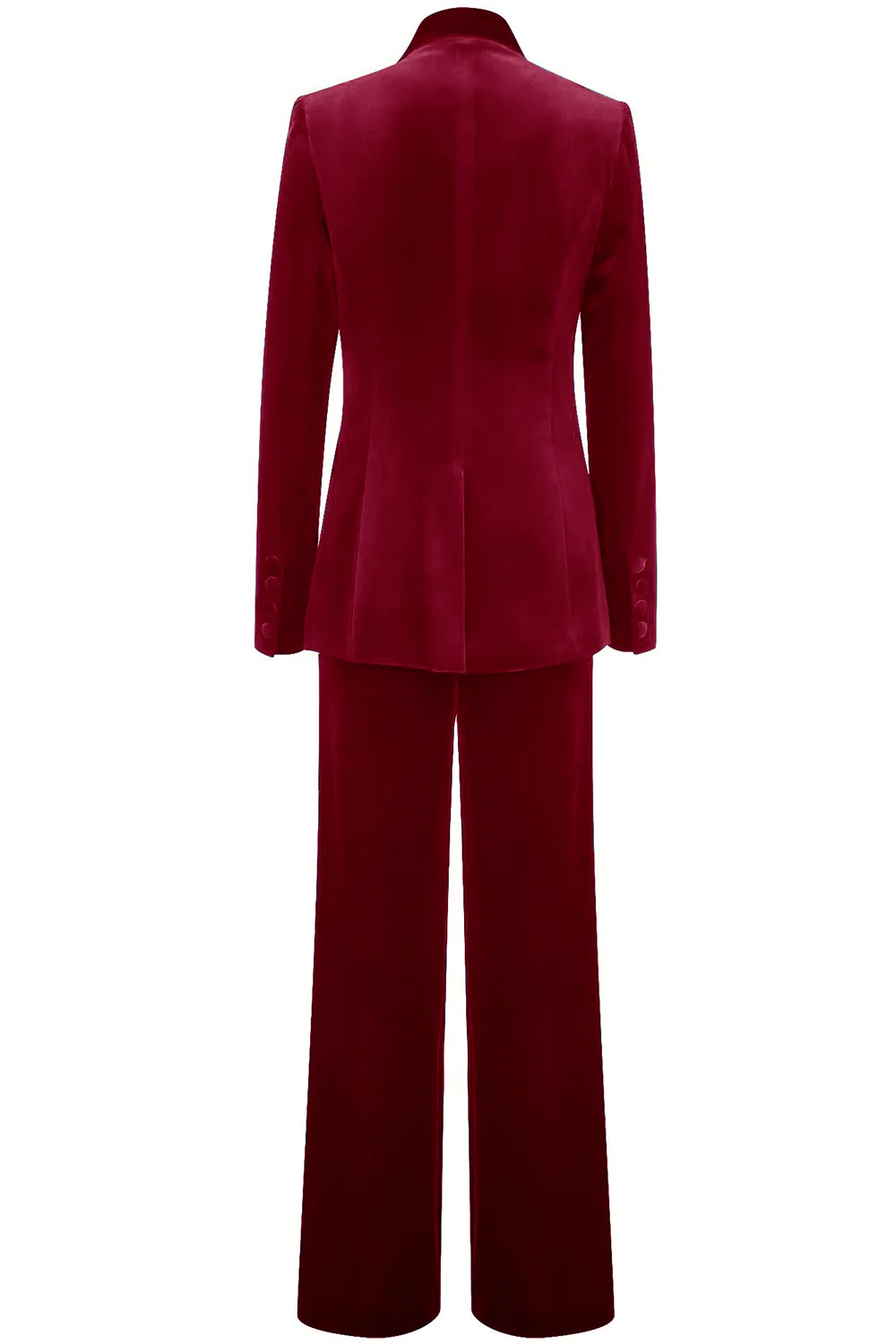 Royal Blue Velvet Single Button Women's Suits - VNBITS