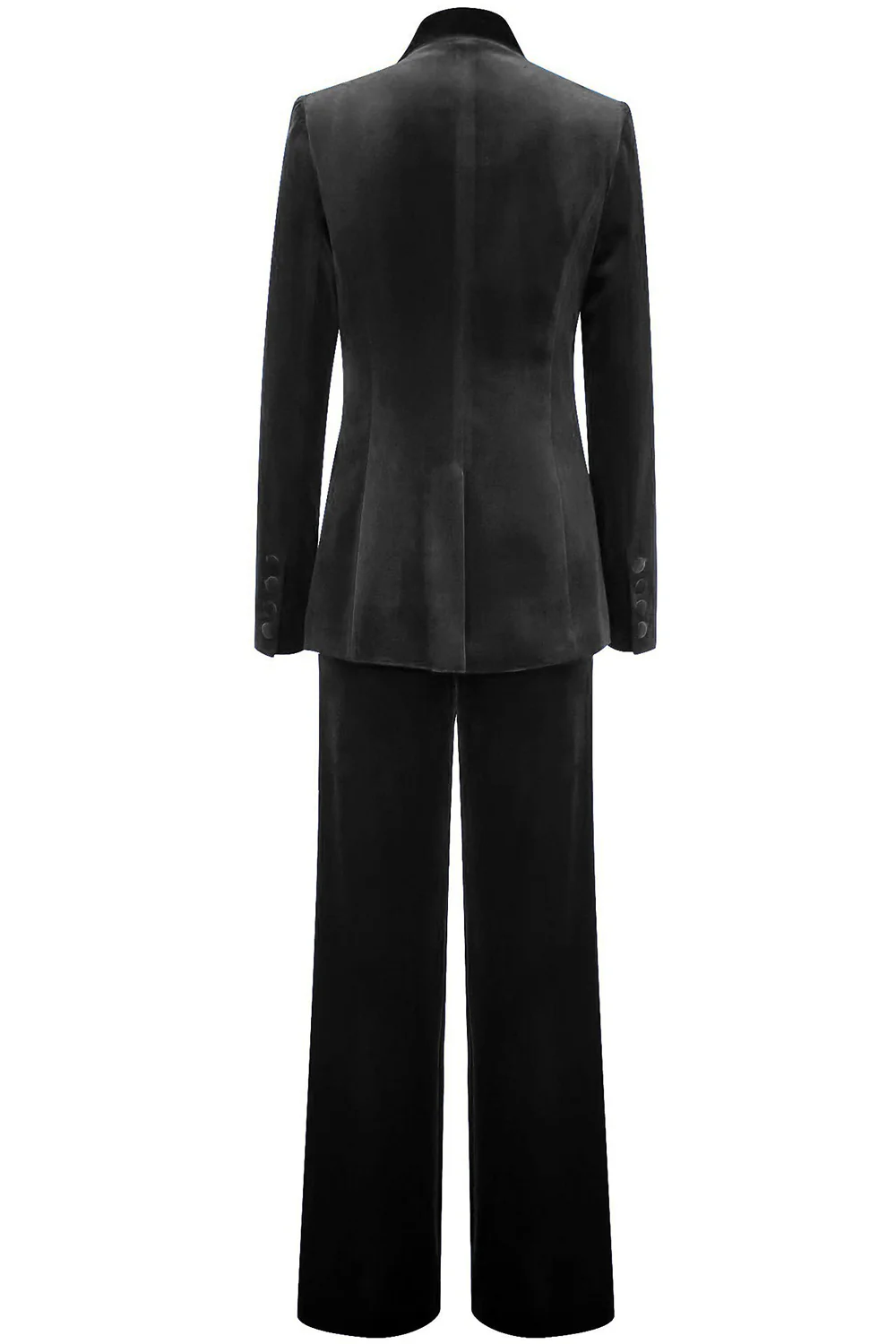 Royal Blue Velvet Single Button Women's Suits - VNBITS