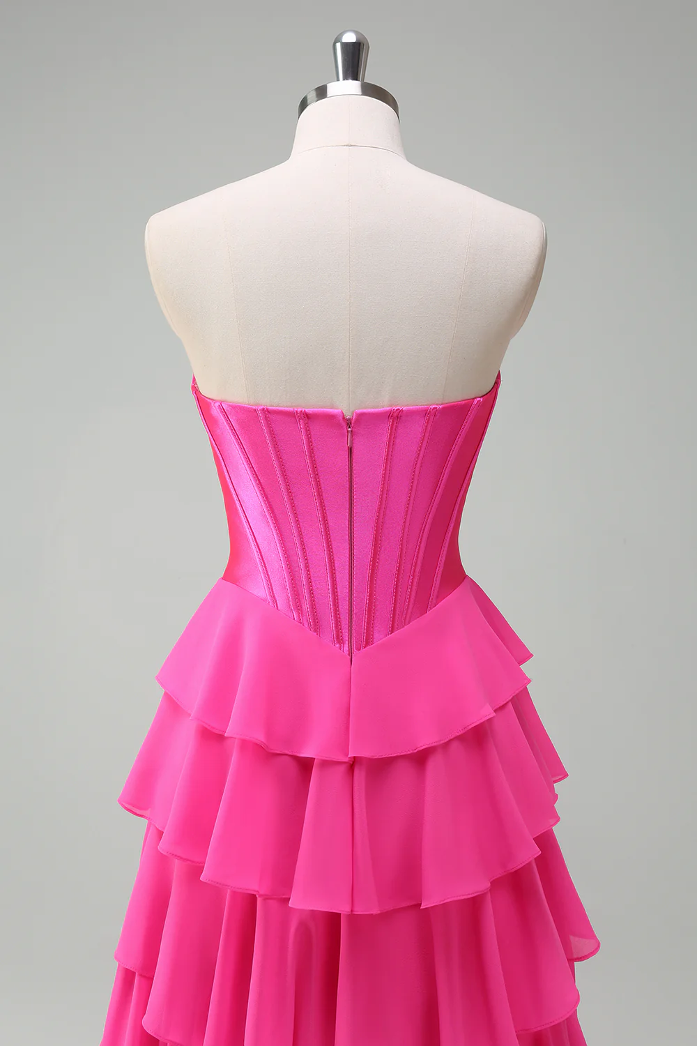 Yellow A-Line Tiered Sweetheart Long Prom Dress with Slit - VNBITS