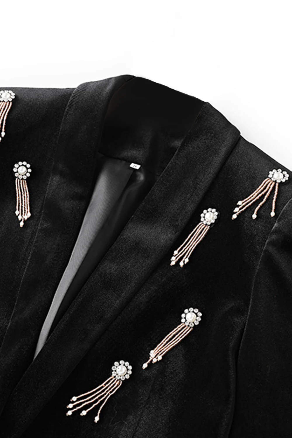Black 2 Piece Shawl Lapel Women Party Suits - VNBITS