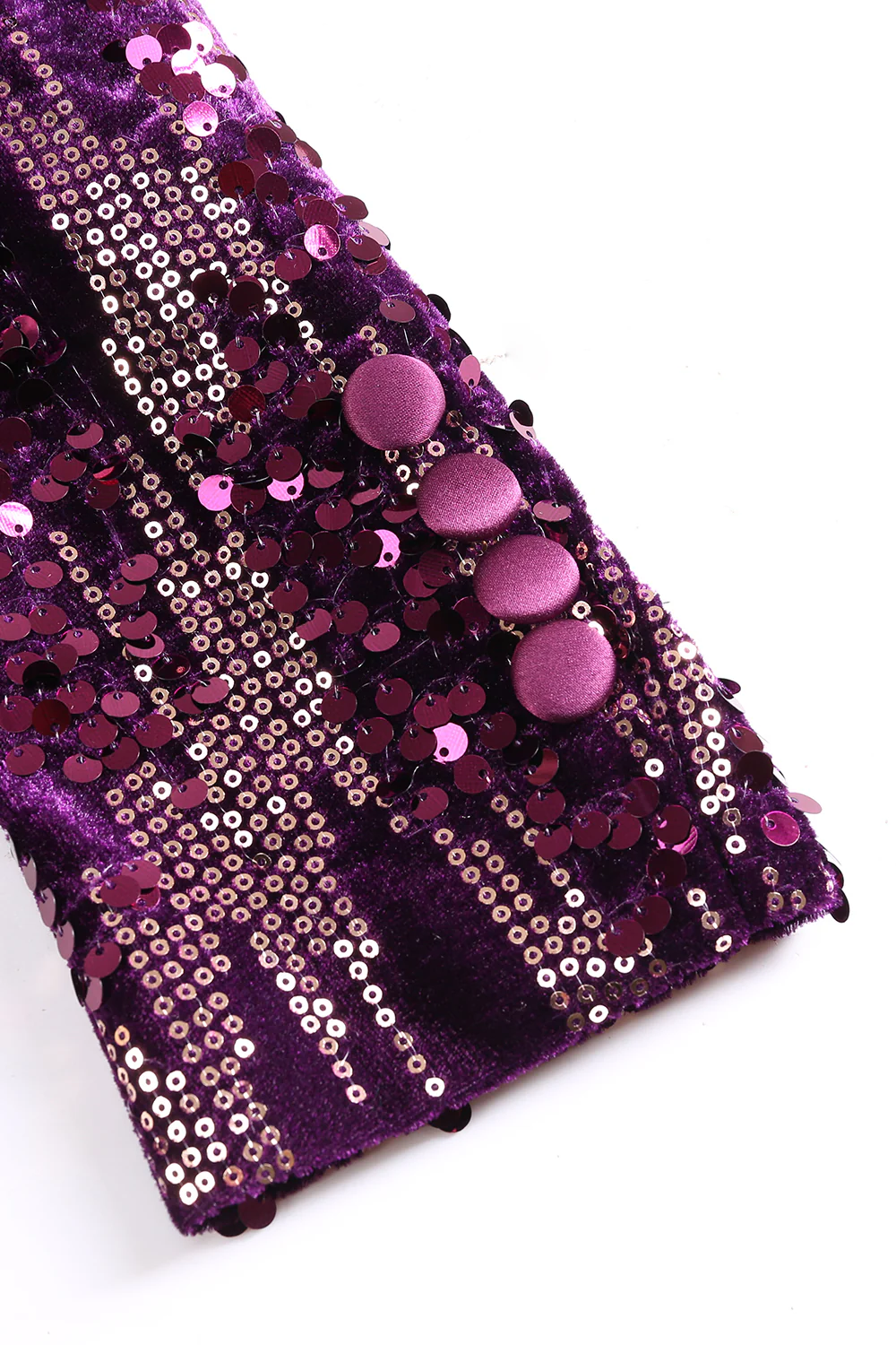 Sparkly Purple Shawl Lapel Women's Prom Blazer - VNBITS