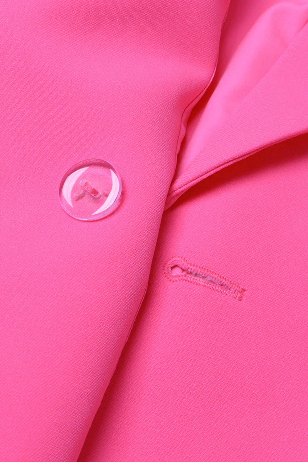 Fuchsia Double Breated Peak Lapel Women Blazer with Flowers - VNBITS