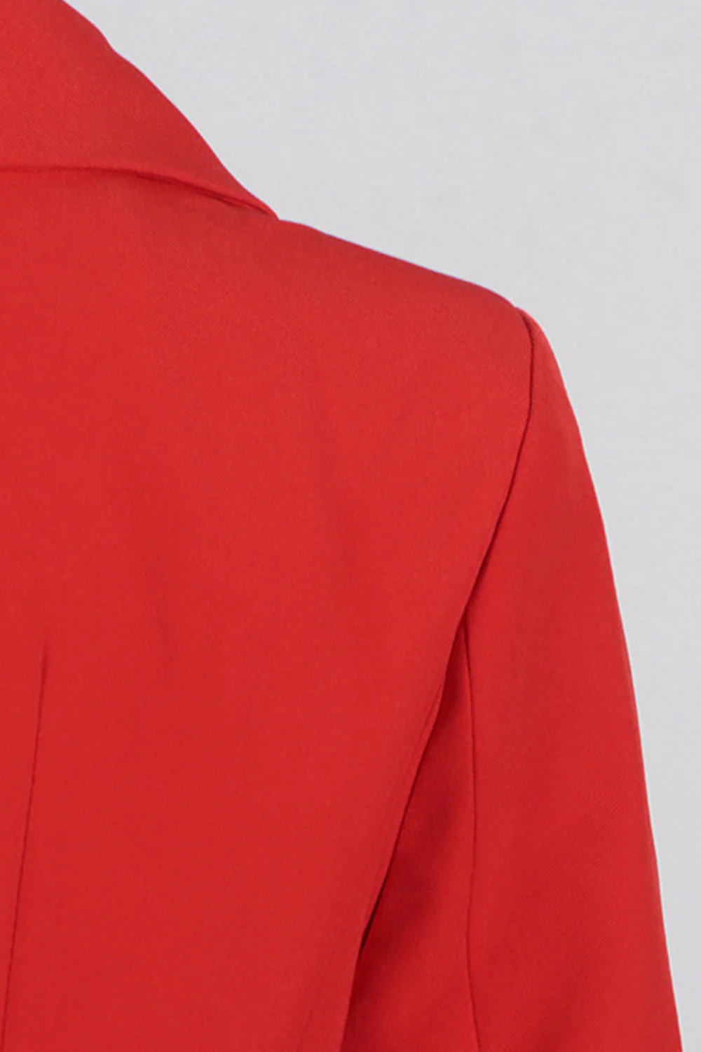 Red Peak Lapel Floral Women Blazer - VNBITS