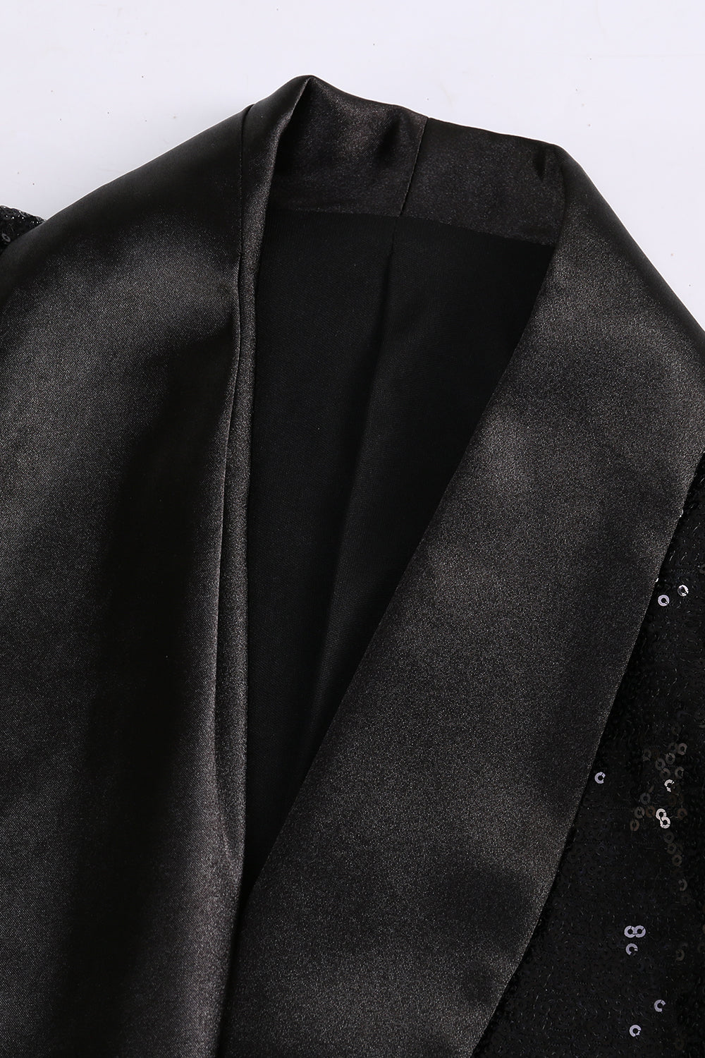 Sparkly Black Women's Party Blazer with Fringes - VNBITS