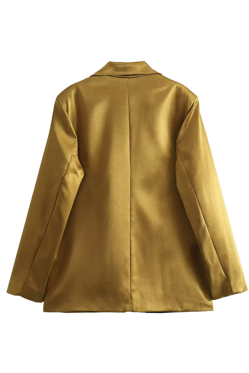 Golden Long Sleeves Women Blazer - VNBITS