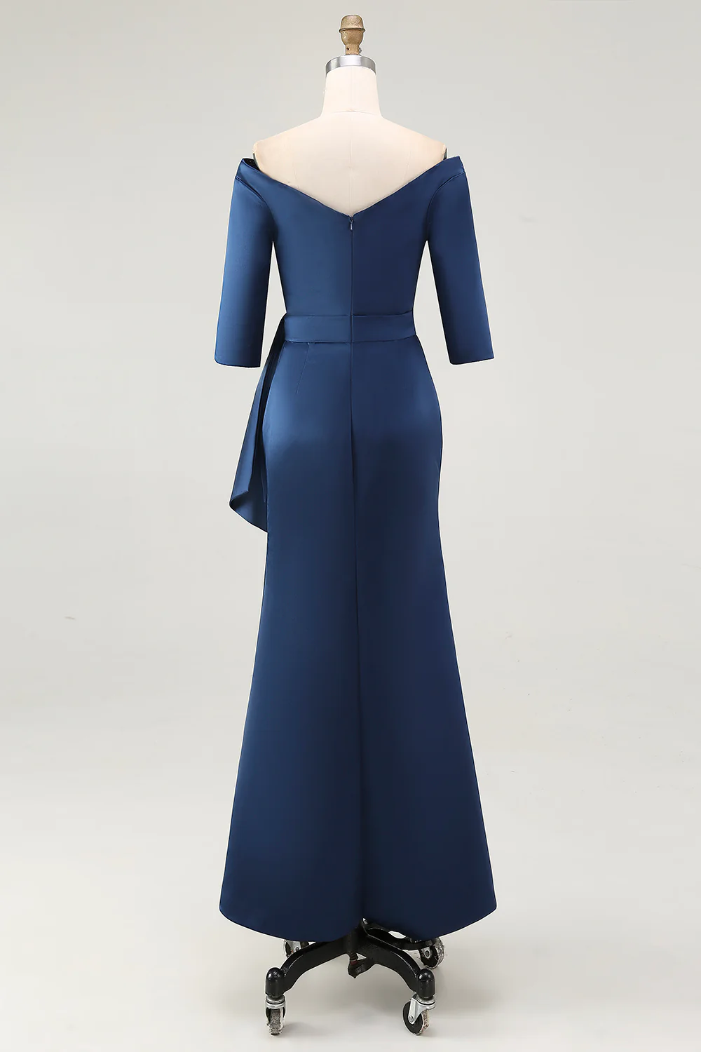 Navy Mermaid Off the Shoulder Long Mother of The Bride Dress - VNBITS