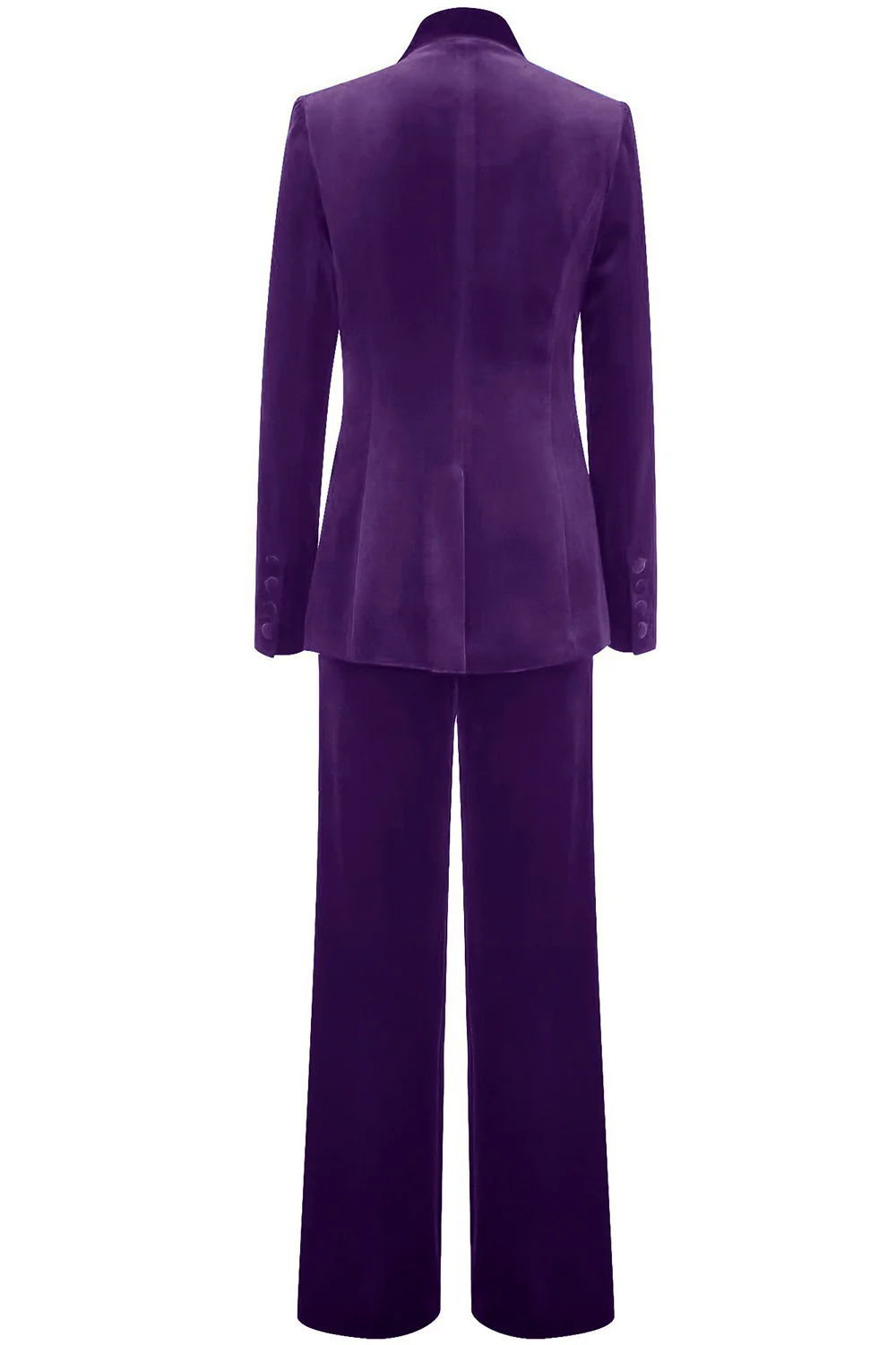 Royal Blue Velvet Single Button Women's Suits - VNBITS