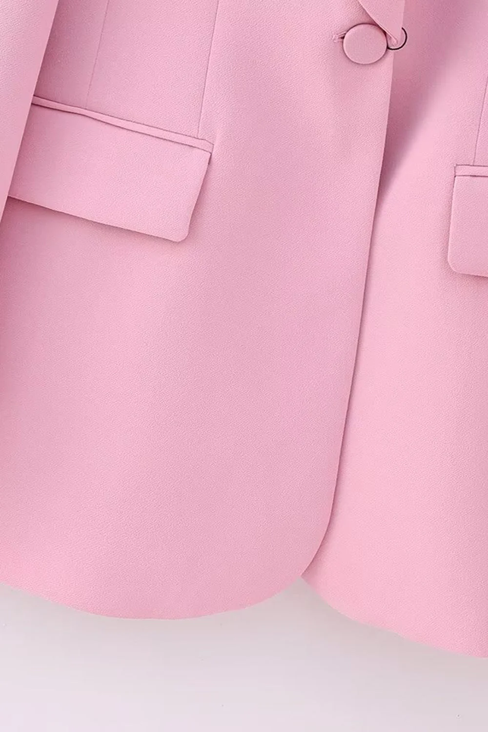 Pink Shawl Lapel One Button 2 Pieces Women Suits - VNBITS