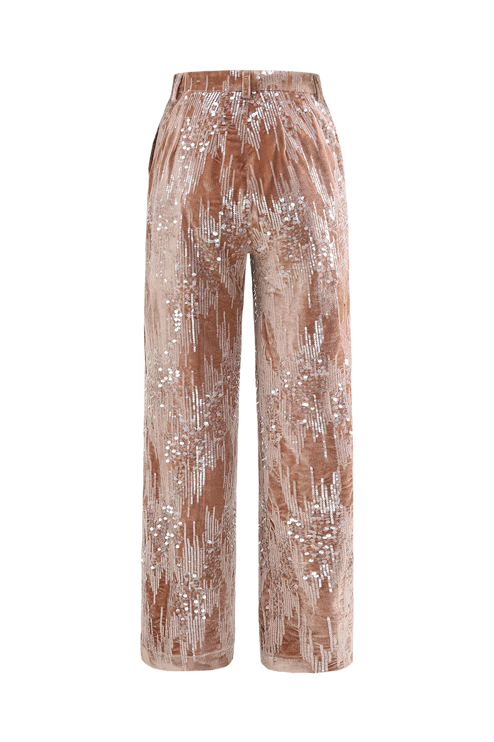 Sparkly Dusty Rose 2 Pieces Notched Lapel Women's Prom Suits with Feather - VNBITS