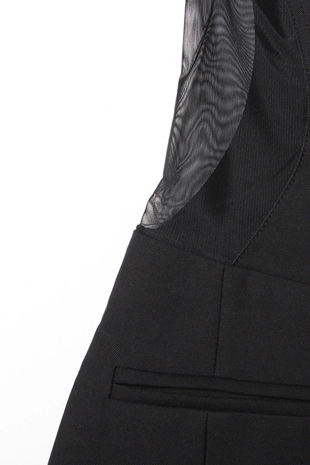 Black Corset Shawl Lapel Women Blazer - VNBITS