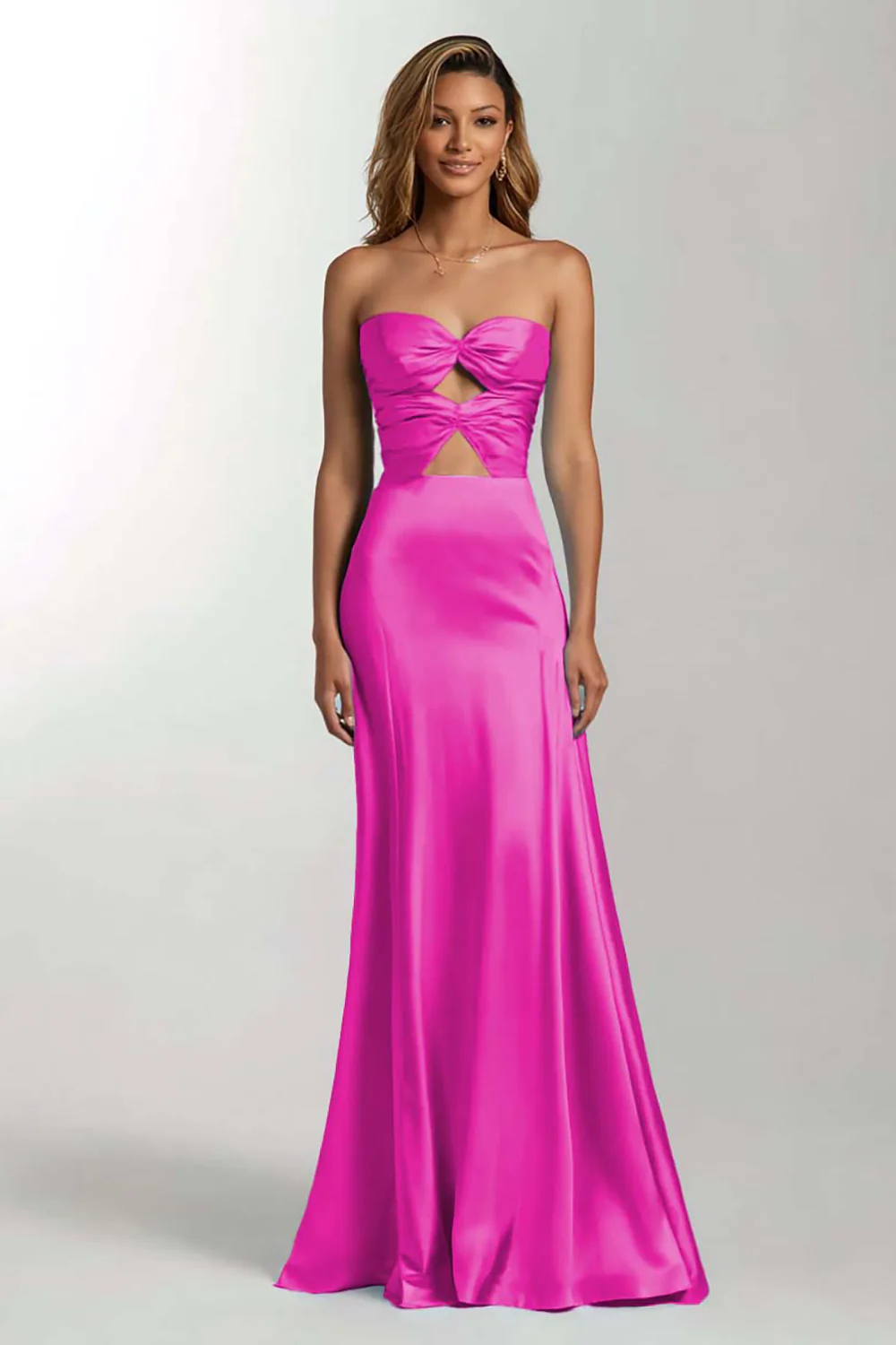 Sky Blue Mermaid Sweetheart Satin Long Formal Dress - VNBITS