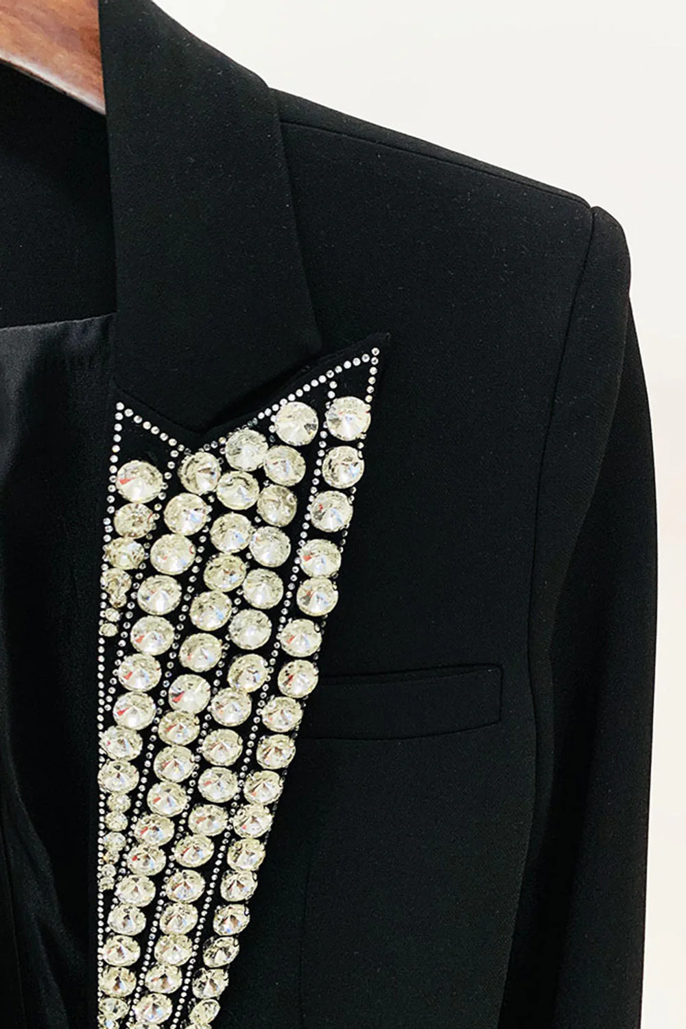 Sparkly Black Prom Women Blazer With Beading - VNBITS