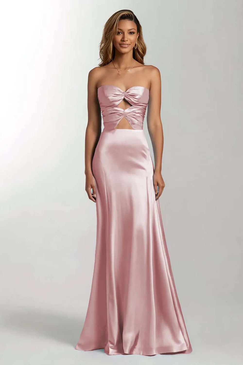 Sky Blue Mermaid Sweetheart Satin Long Formal Dress - VNBITS