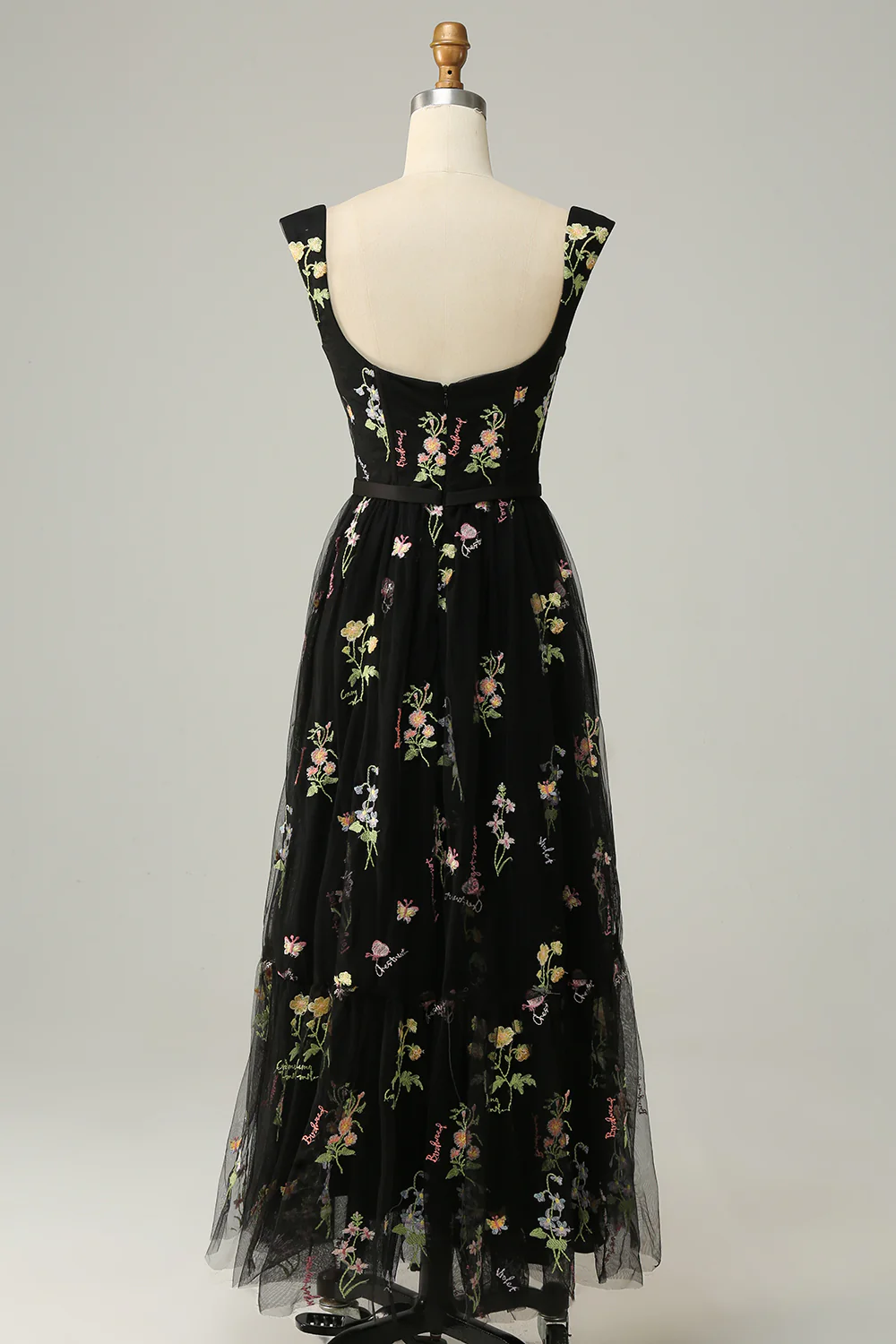 A Line Sweetheart Champagne Long Prom Dress with Embroidery - VNBITS