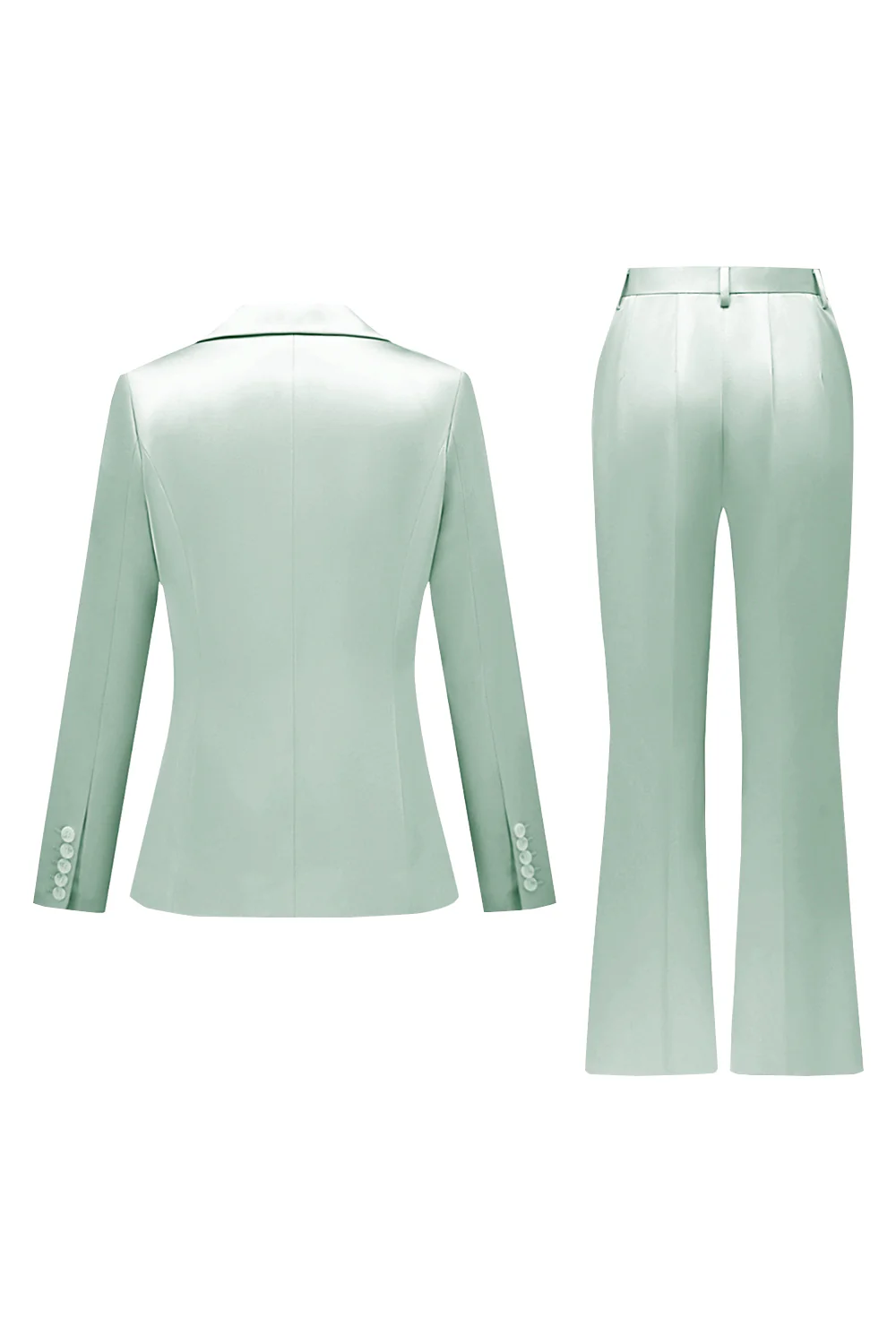 Grey Pink 2 Pieces Notched Lapel Long Sleeves Women Suits - VNBITS