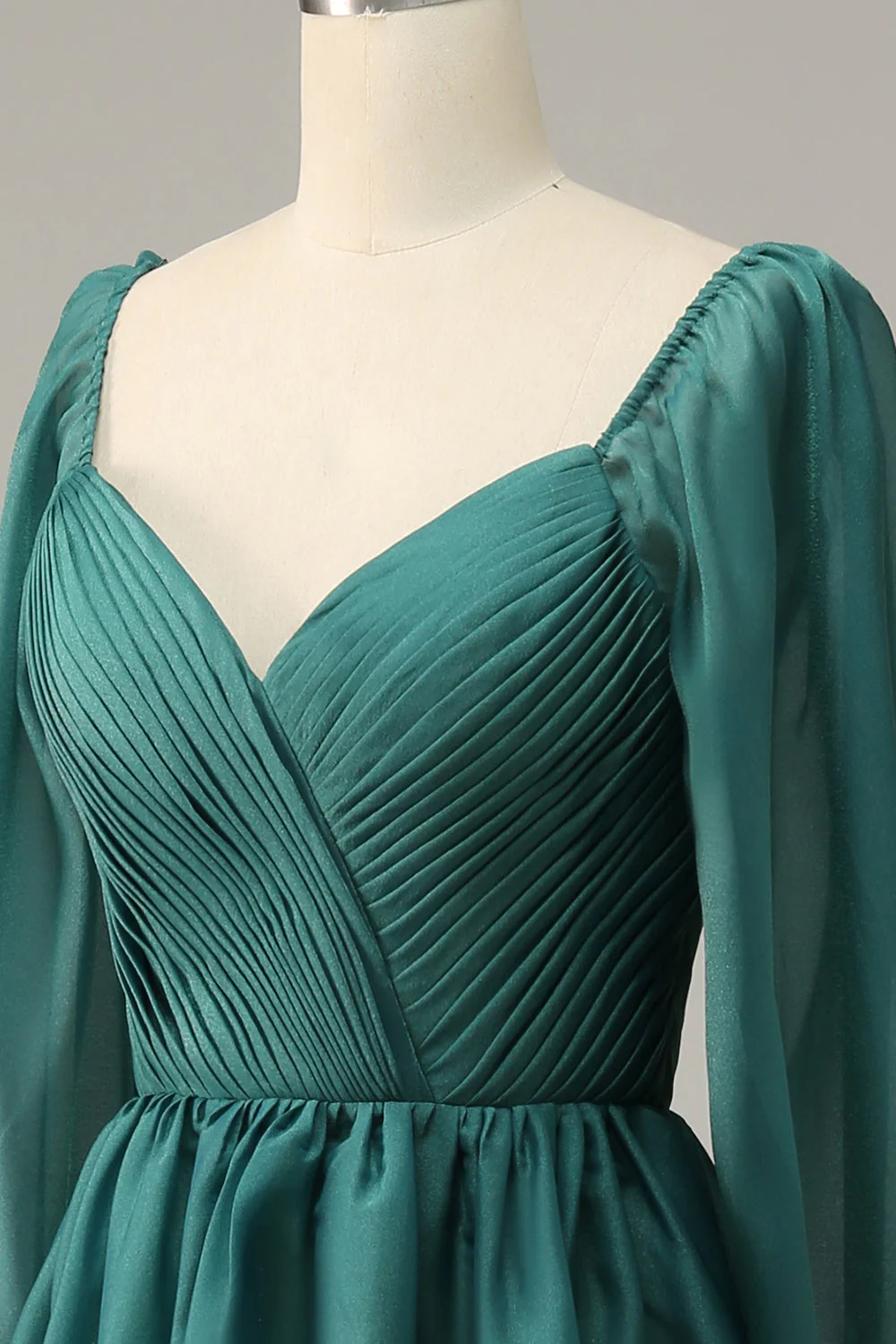 Off Shoulder Long Sleeves Prom Dress with Ruffles - VNBITS