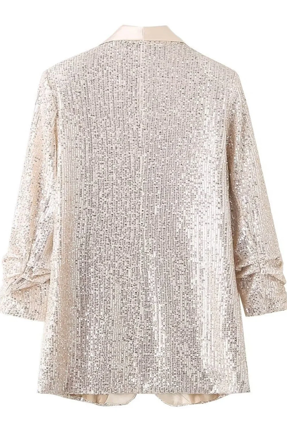 Sparkly Champagne Sequin Prom Party Blazer For Women - VNBITS