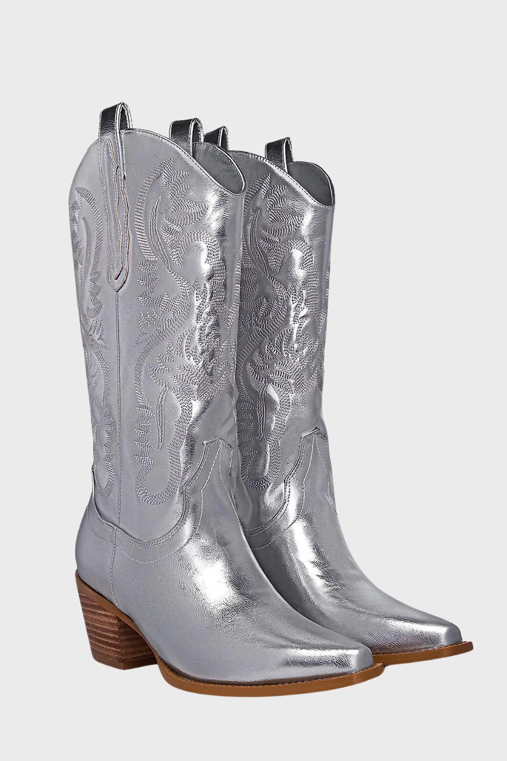 Fuchsia Embroidered Mid Calf Cowgirl Boots - JUORTHO