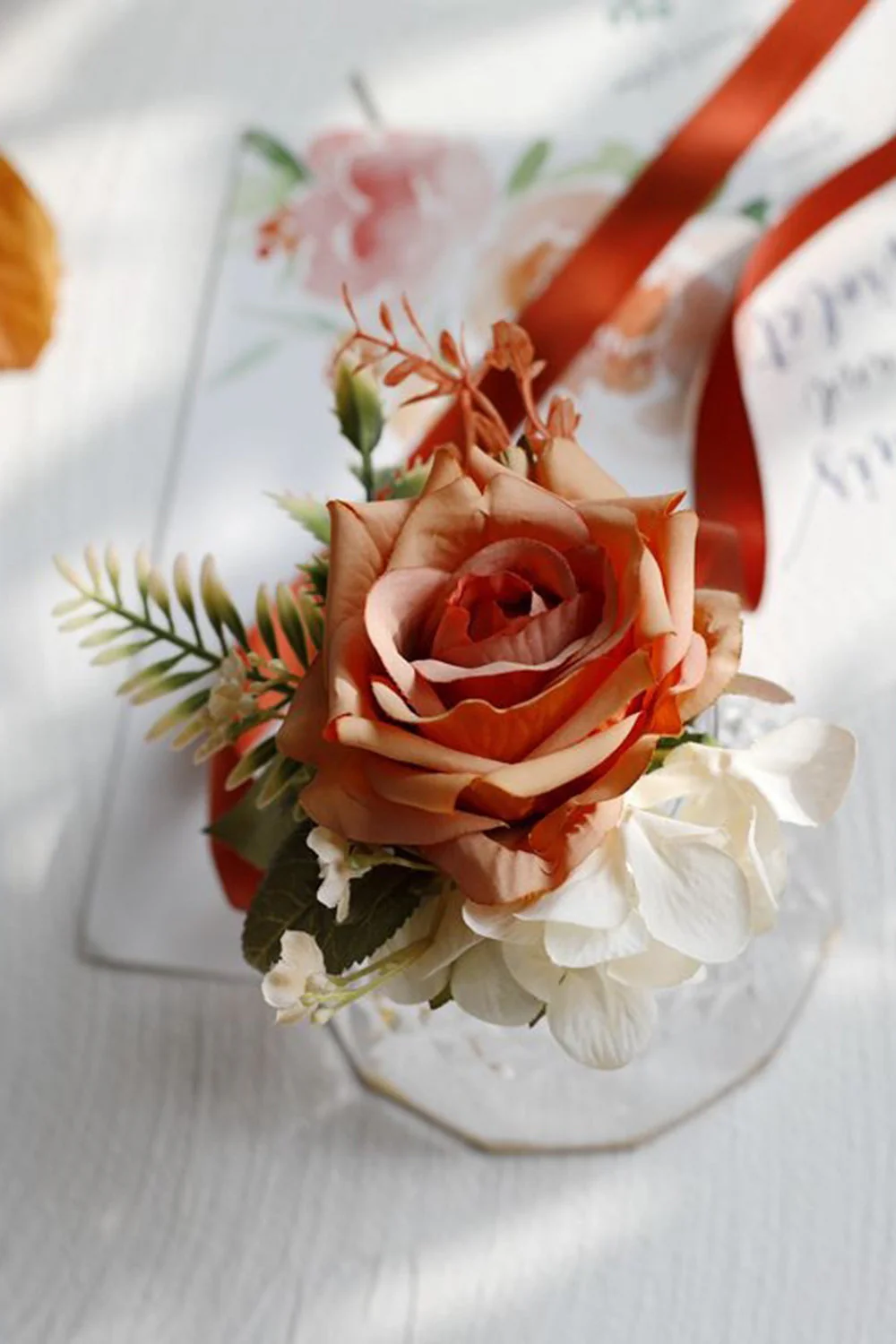 Elegant Blush Prom Wrist Corsage and Men‘s Boutonniere For Wedding Party - JUORTHO