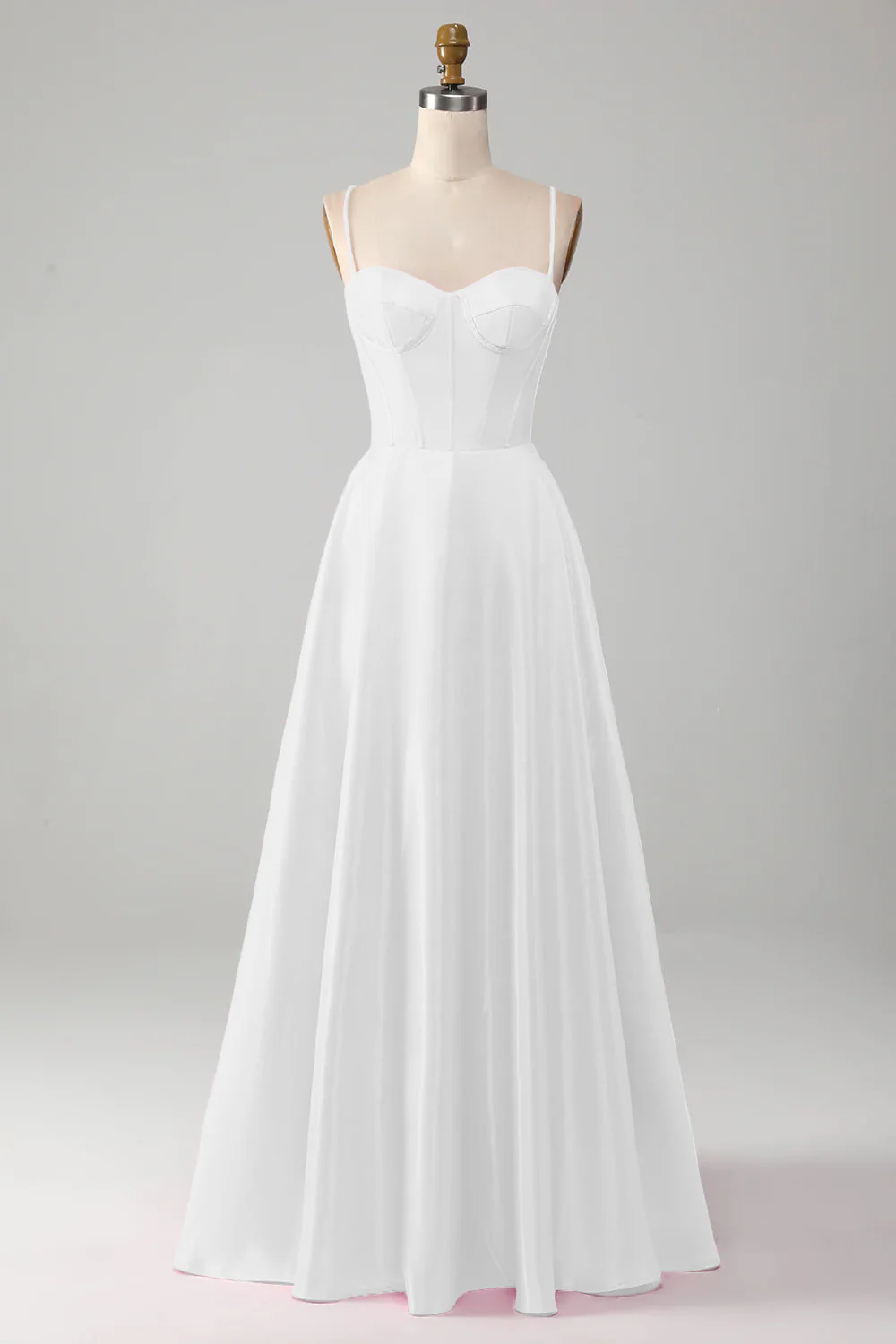 Simple White Corset Little White Dress - JUORTHO