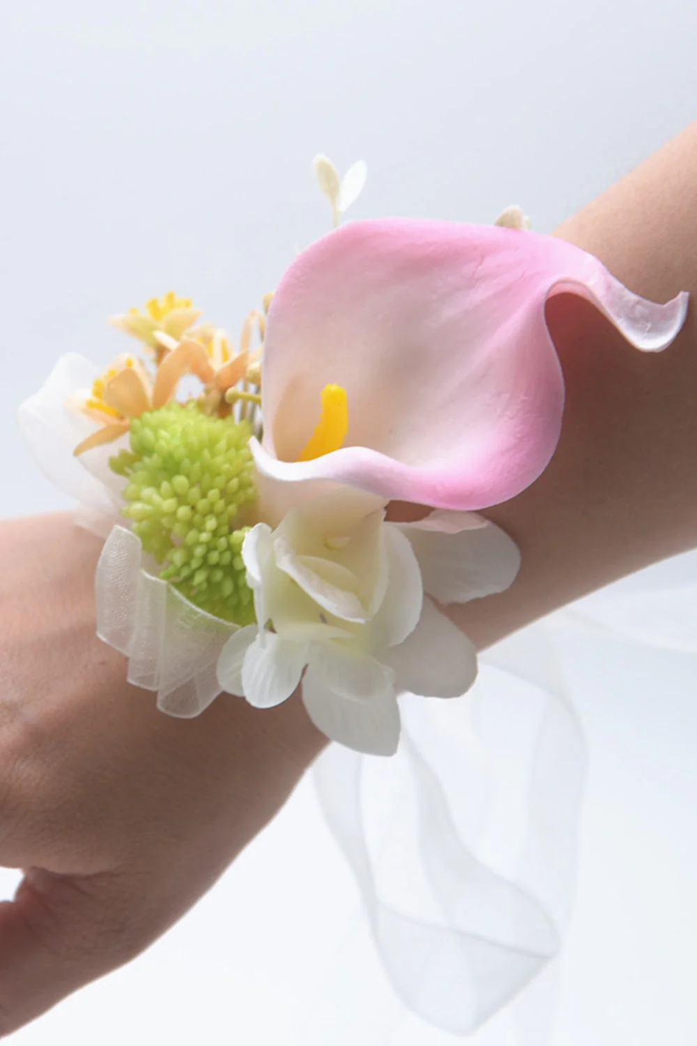 Pink Wrist Corsage for Bridesmaid - JUORTHO