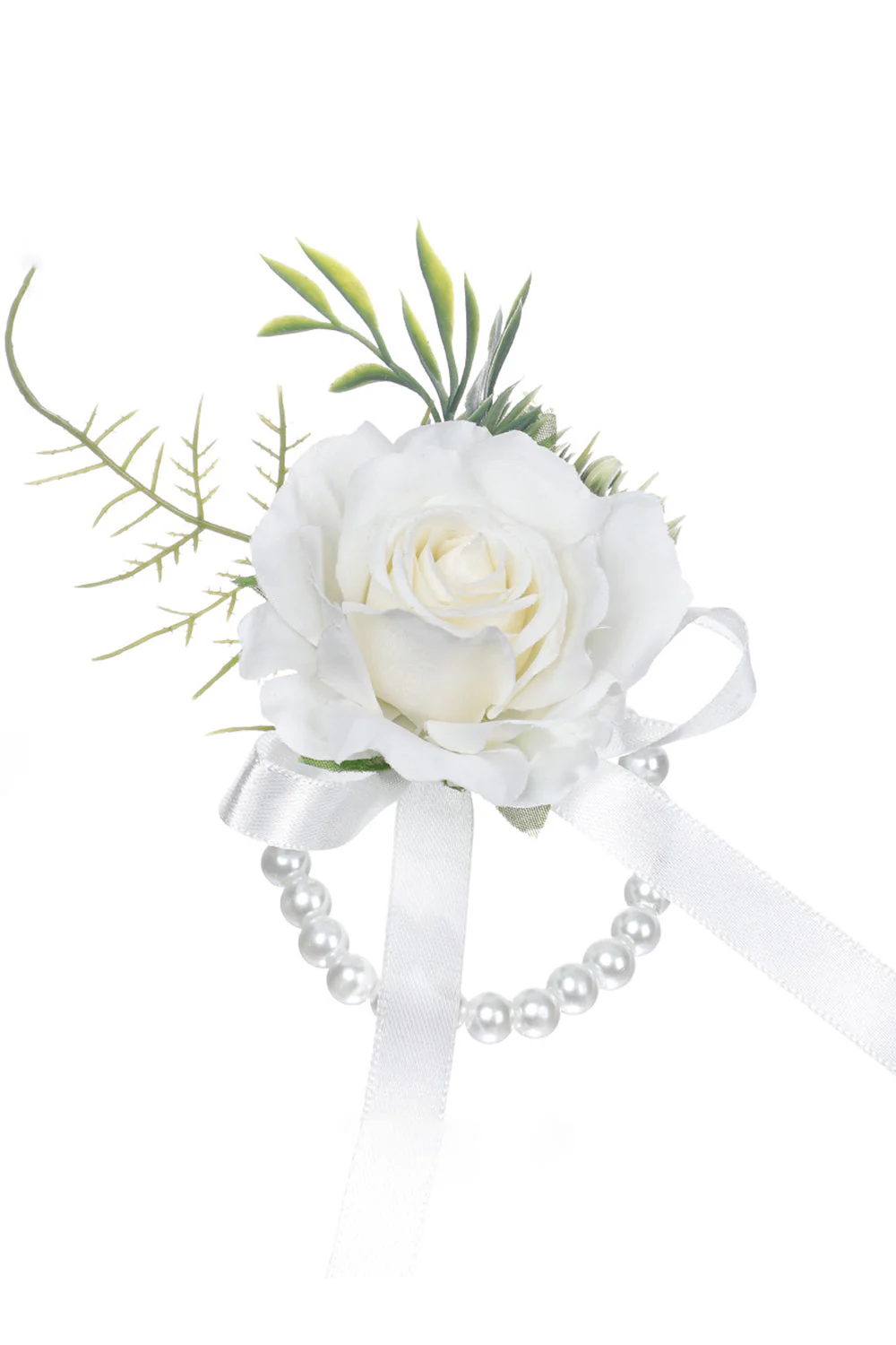 Delicate Pink Pearl Prom Wrist Corsage for Wedding Party - JUORTHO