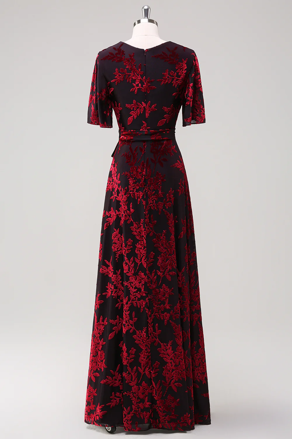 V-Neck Dark Green Mother of Bride Dress with Slit - JUORTHO