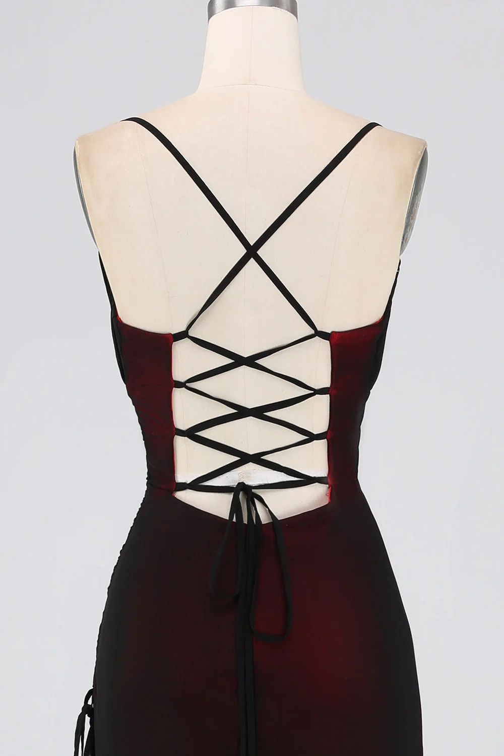 Sheath Spaghetti Straps Bridesmaid Dress With Elasticity - JUORTHO