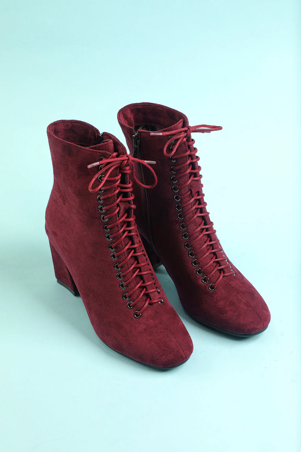 Women's Burgundy Martin Boots - JUORTHO