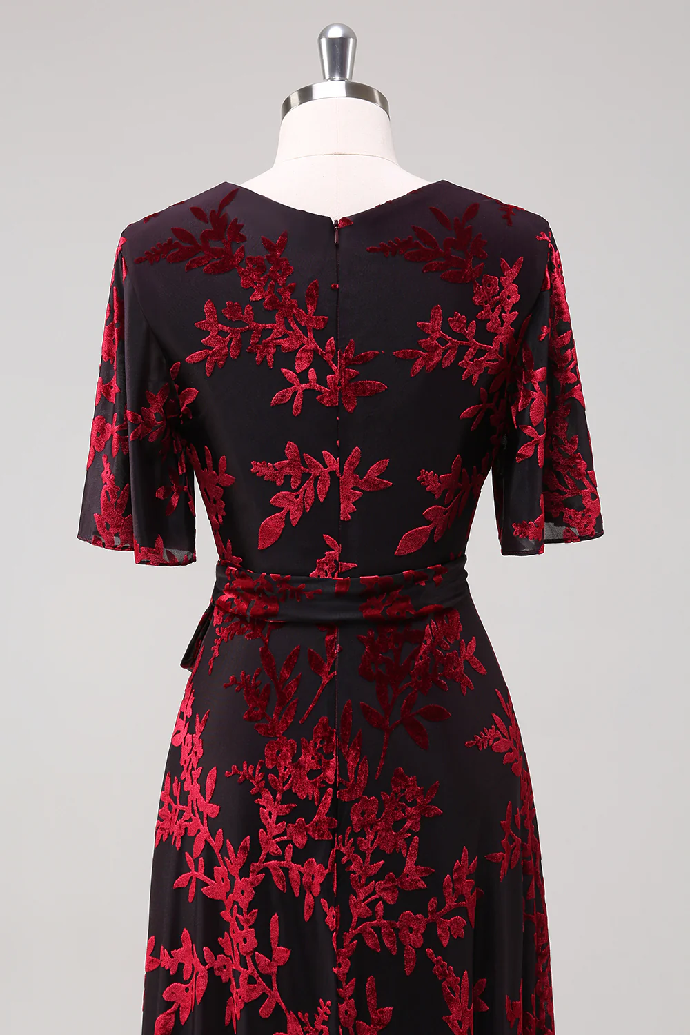 V-Neck Dark Green Mother of Bride Dress with Slit - JUORTHO