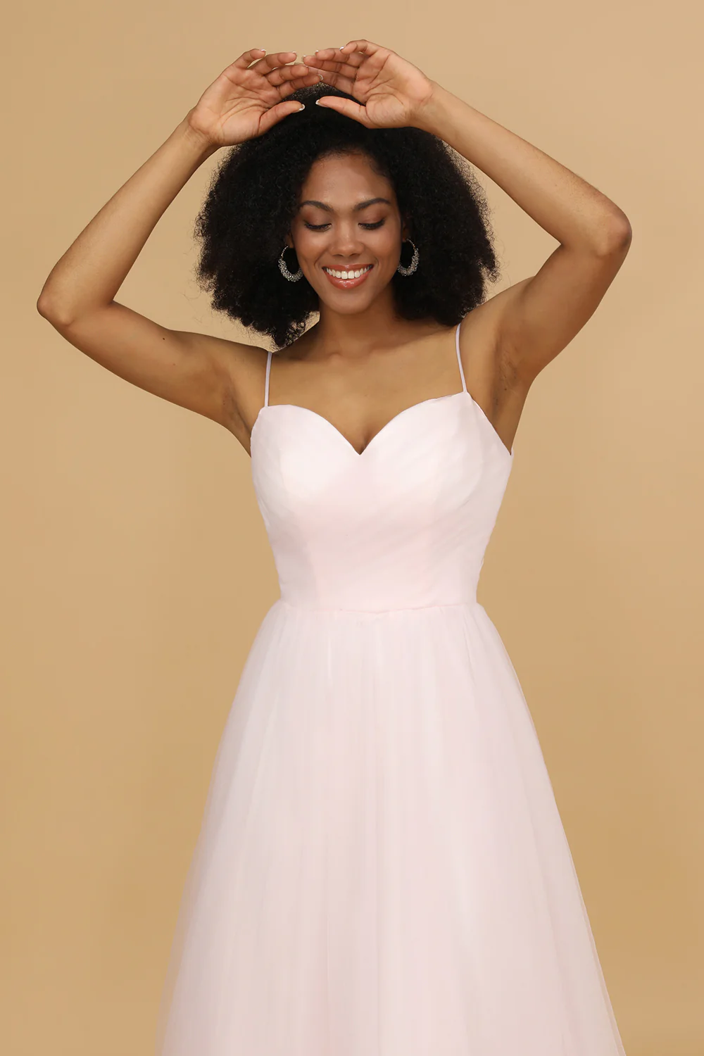 Spaghetti Straps White Tulle Wedding Dress - JUORTHO