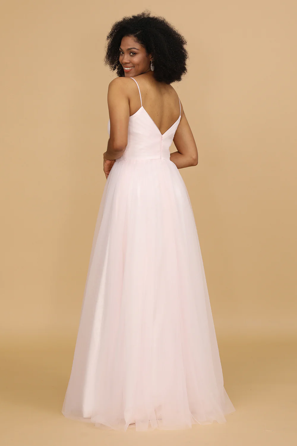 Spaghetti Straps White Tulle Wedding Dress - JUORTHO