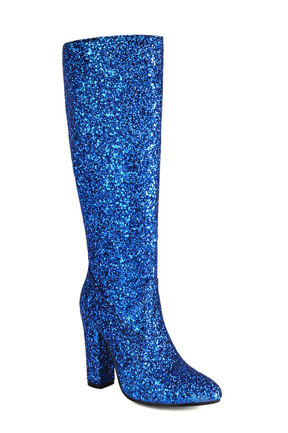 Sparkly Blue High Heel Cowgirl Boots - JUORTHO