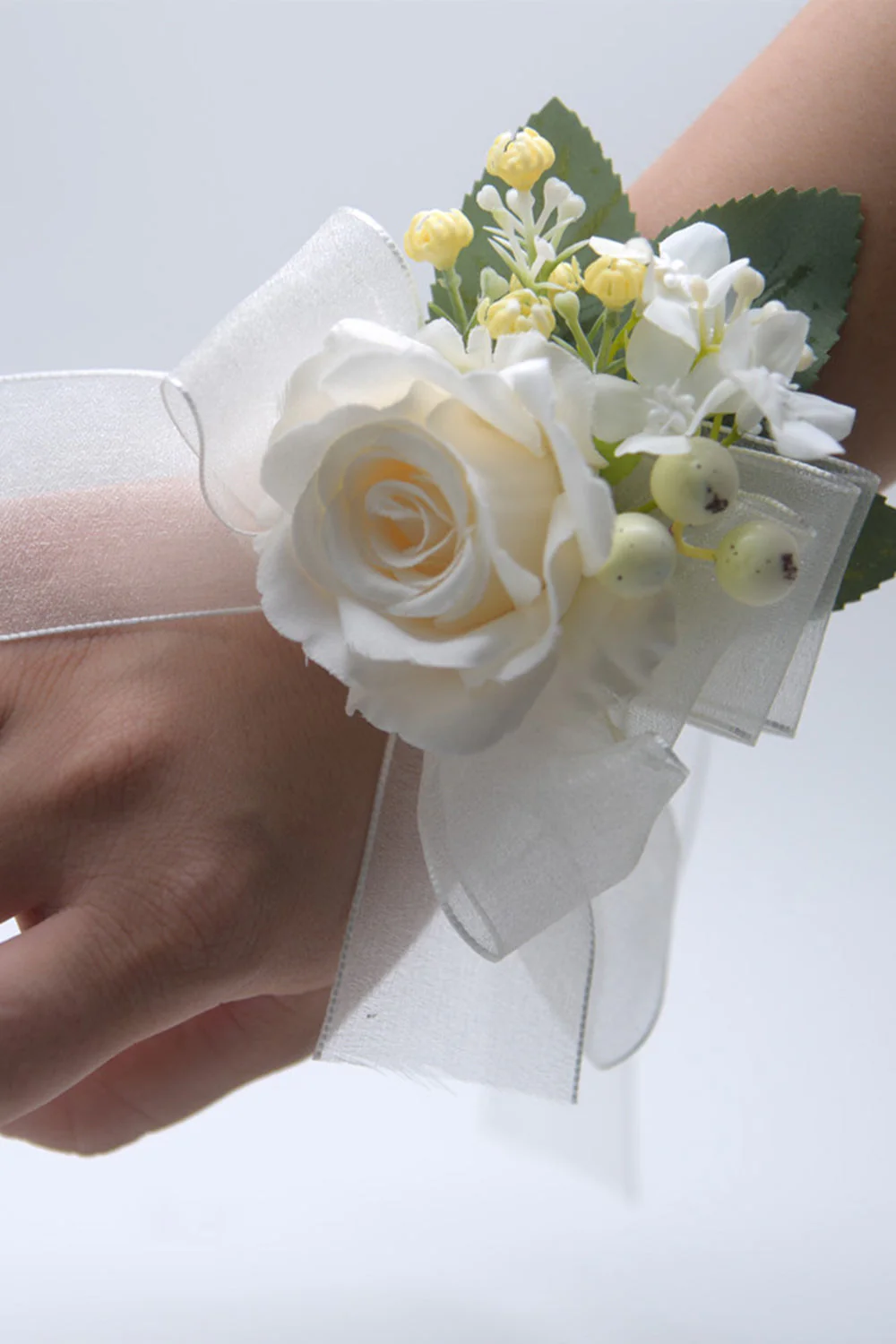 Yellow Wrist Corsage for Wedding Prom Party - JUORTHO