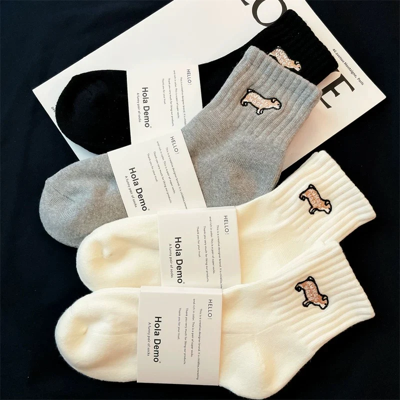 Men's socks Japanese trend cityboy lamb short socks pure cotton breathable terry boys sports socks - EHAORUI