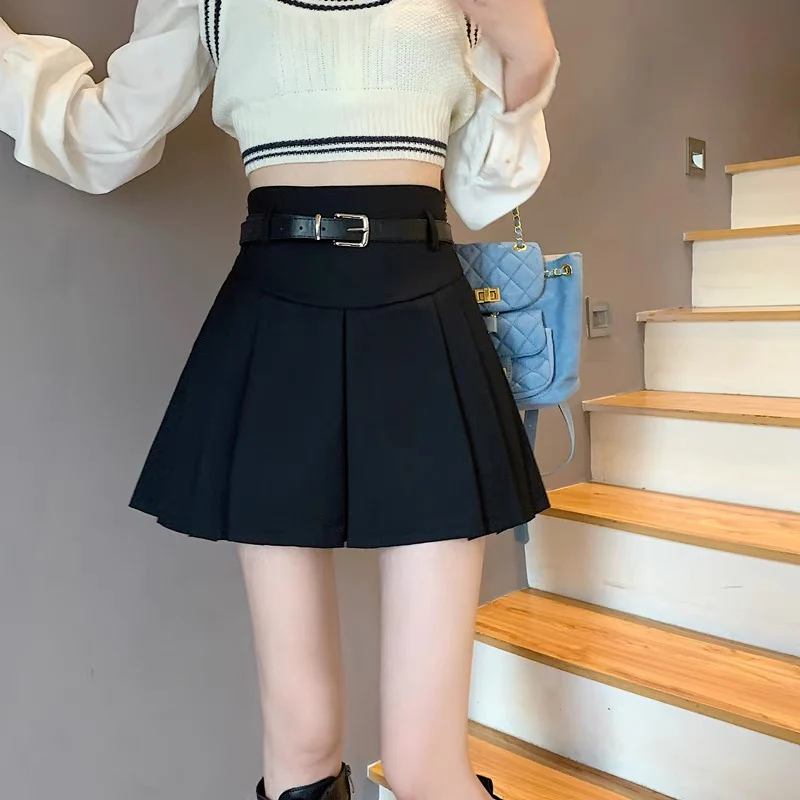 A-line skirt female winter pleated small all-match temperament popular this winter with sweater short skirt tide - EHAORUI