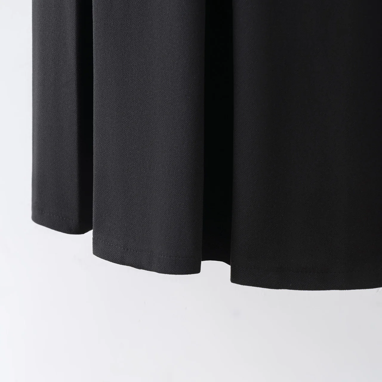 Black woolen skirt women's autumn and winter 2022 new high waist a-line skirt mid-length pleated skirt small man - EHAORUI