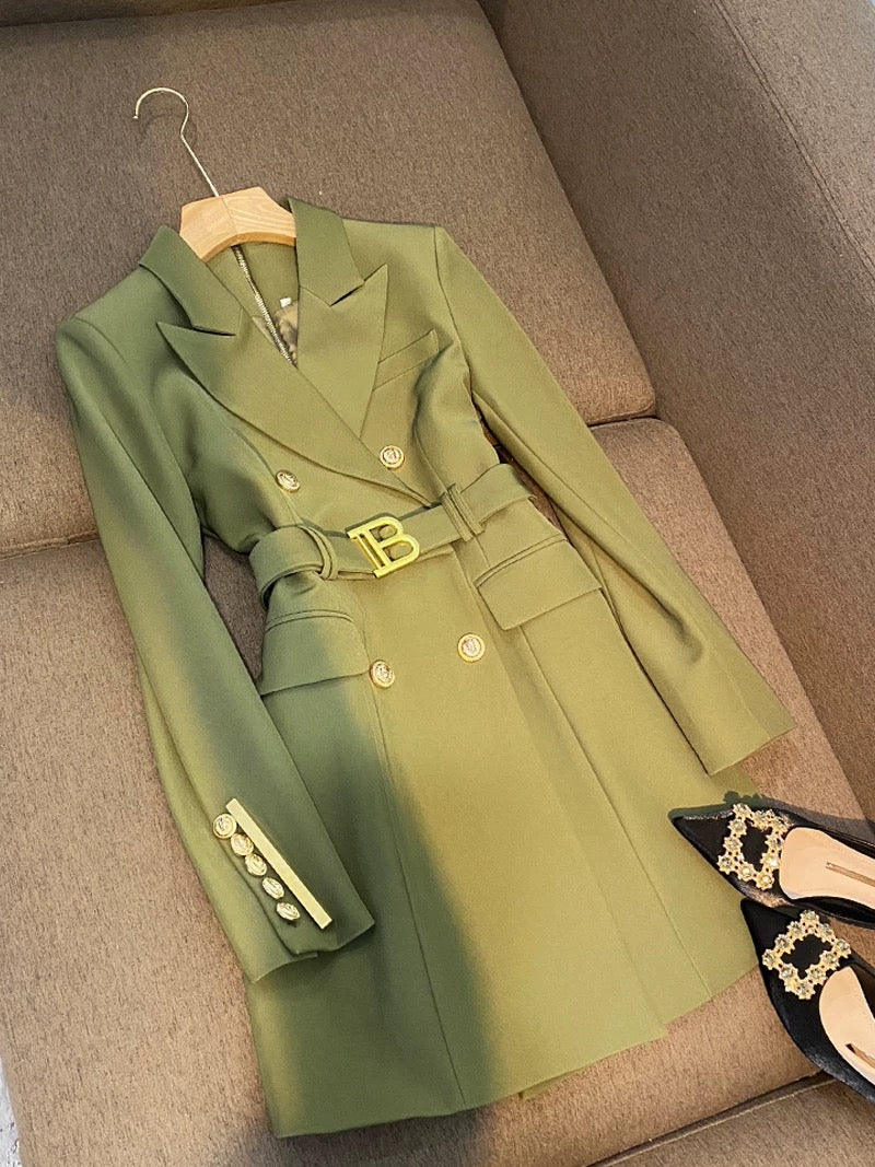 Design sense niche waist skirt small mid-length ladies suit dress female high-end temperament - EHAORUI