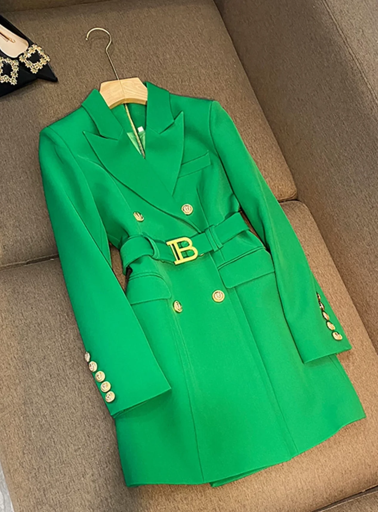 Design sense niche waist skirt small mid-length ladies suit dress female high-end temperament - EHAORUI