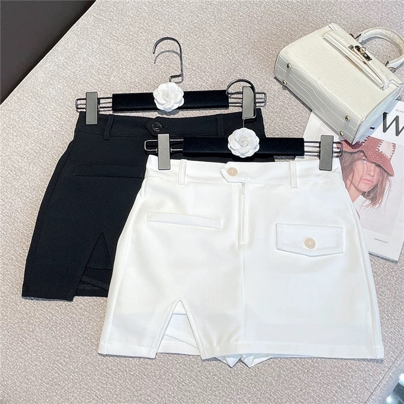 2022 summer new American hot girl Western style all-match design sense slim and thin irregular high waist hakama women 1629 - EHAORUI