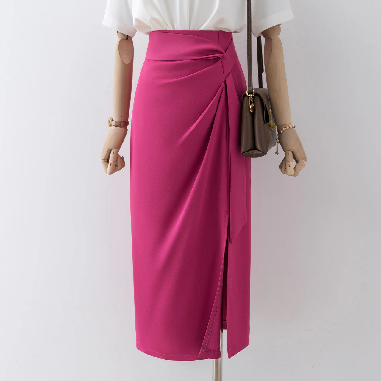 Skirt women's summer half-length 2022 new high-waist mid-length hip skirt with a small high-end design sense of niche - EHAORUI