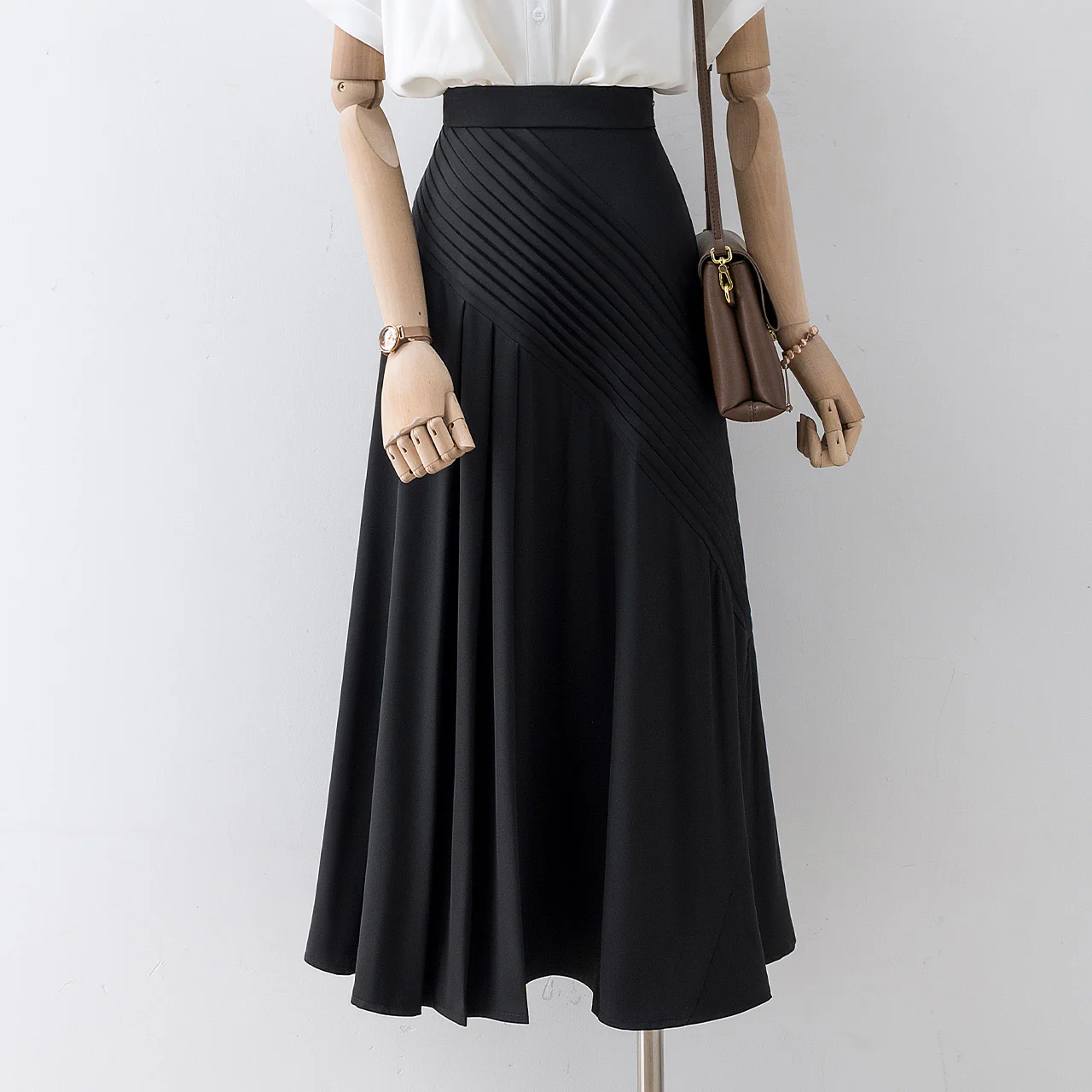 2022 new a-line skirt women's summer design feeling small crowd big swing umbrella skirt small man - EHAORUI