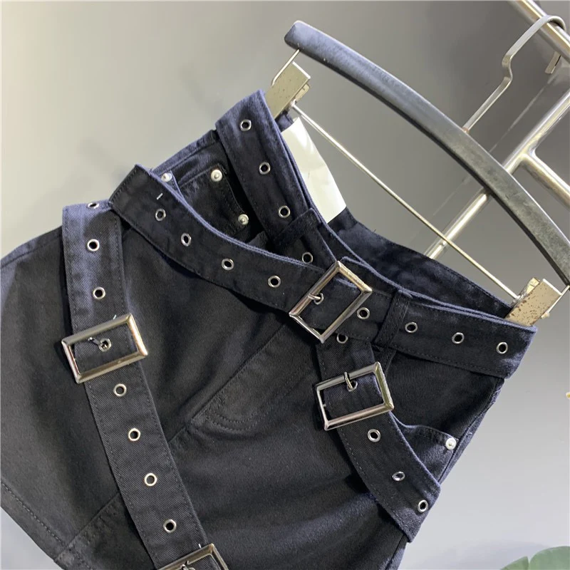 Bản sao của Internet celebrity trend fashion street dragon fruit color denim skirt 22 autumn personality three-dimensional pocket tooling skirt bag hip skirt - EHAORUI